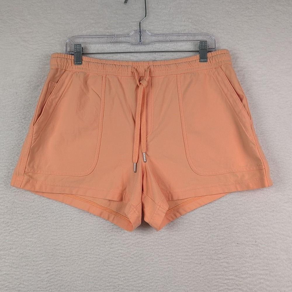 Athleta Farallon Drawstring Shorts Size Large Peach Pockets‎